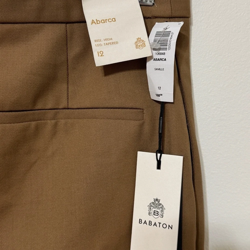NWT Aritzia Babaton Abarca Pant Size 12 Saville High rise tapered trousers wool